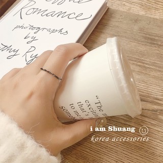 Nhẫn đen mắc xích mảnh Lee Dong Wook