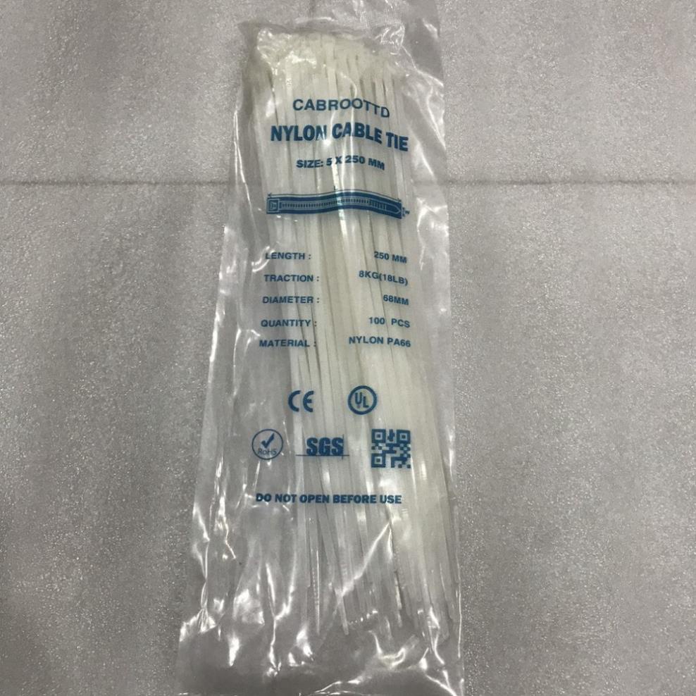100 Sơi Dây Cáp Rút Nhựa, Dây Thít Đủ Size 10cm ,15cm, 20cm, 25cm, 30cm, 40cm