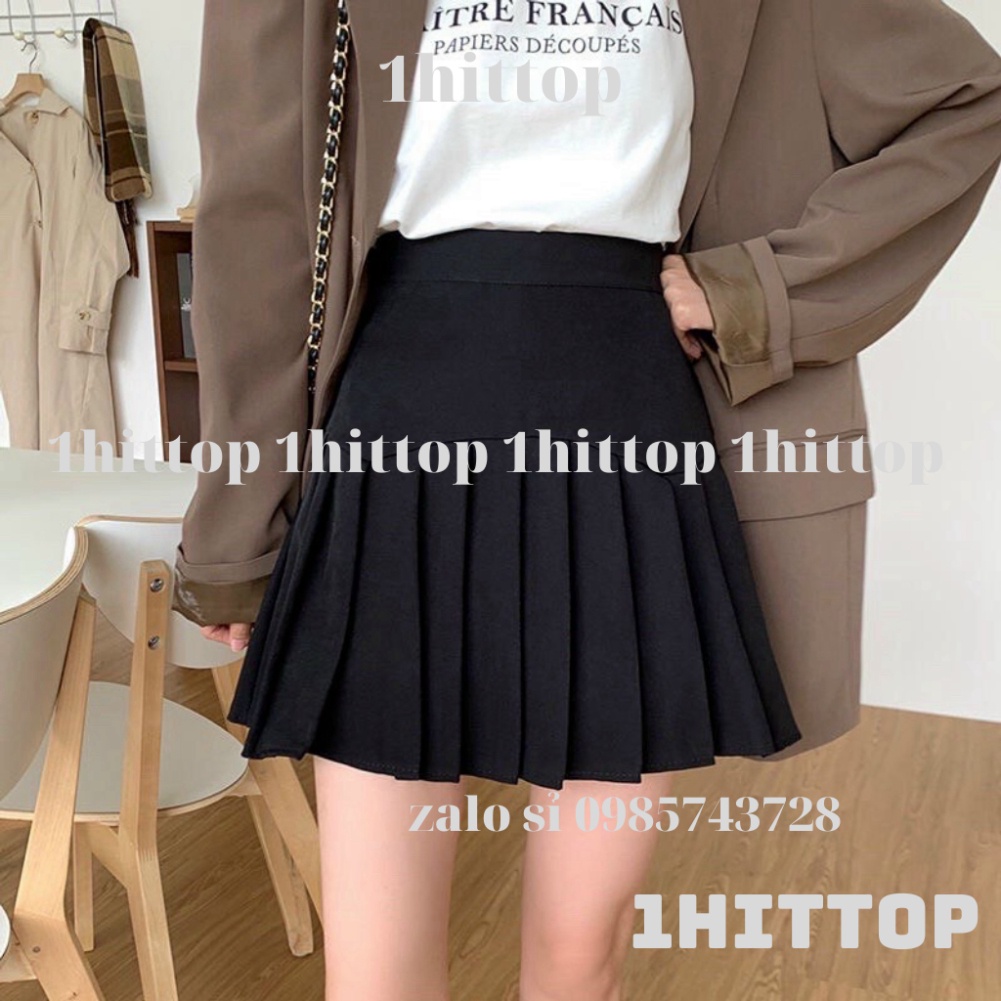Chân váy tennis xếp ly dáng mới Hagi chữ A lưng cao che hông bigsize phong cách ullzzang (có XS, XL inbox riêng shop) ka