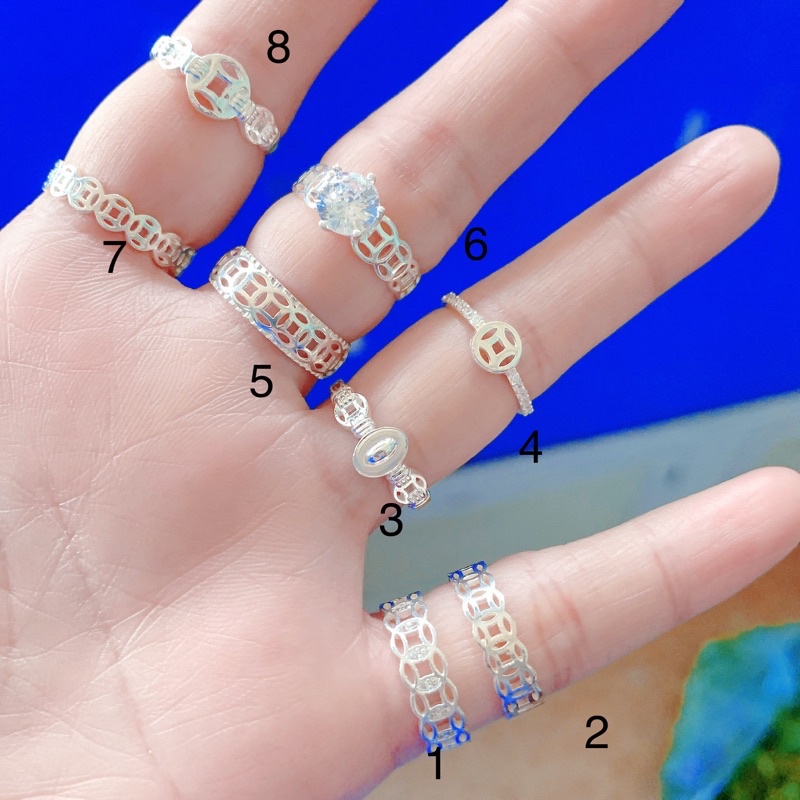 CÁC MẪU NHẪN HÌNH KIMM TIỀNN TÀI LỘC BẠC TA