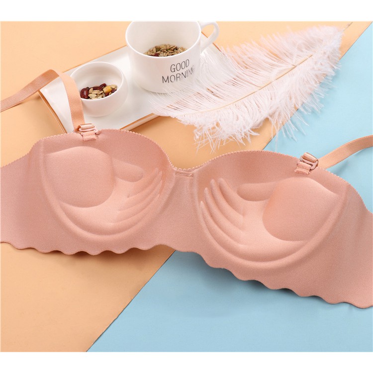 Áo Lót Đúc Su Không Gọng Quả Ngang Đệm Bàn Tay Nâng Ngực B430