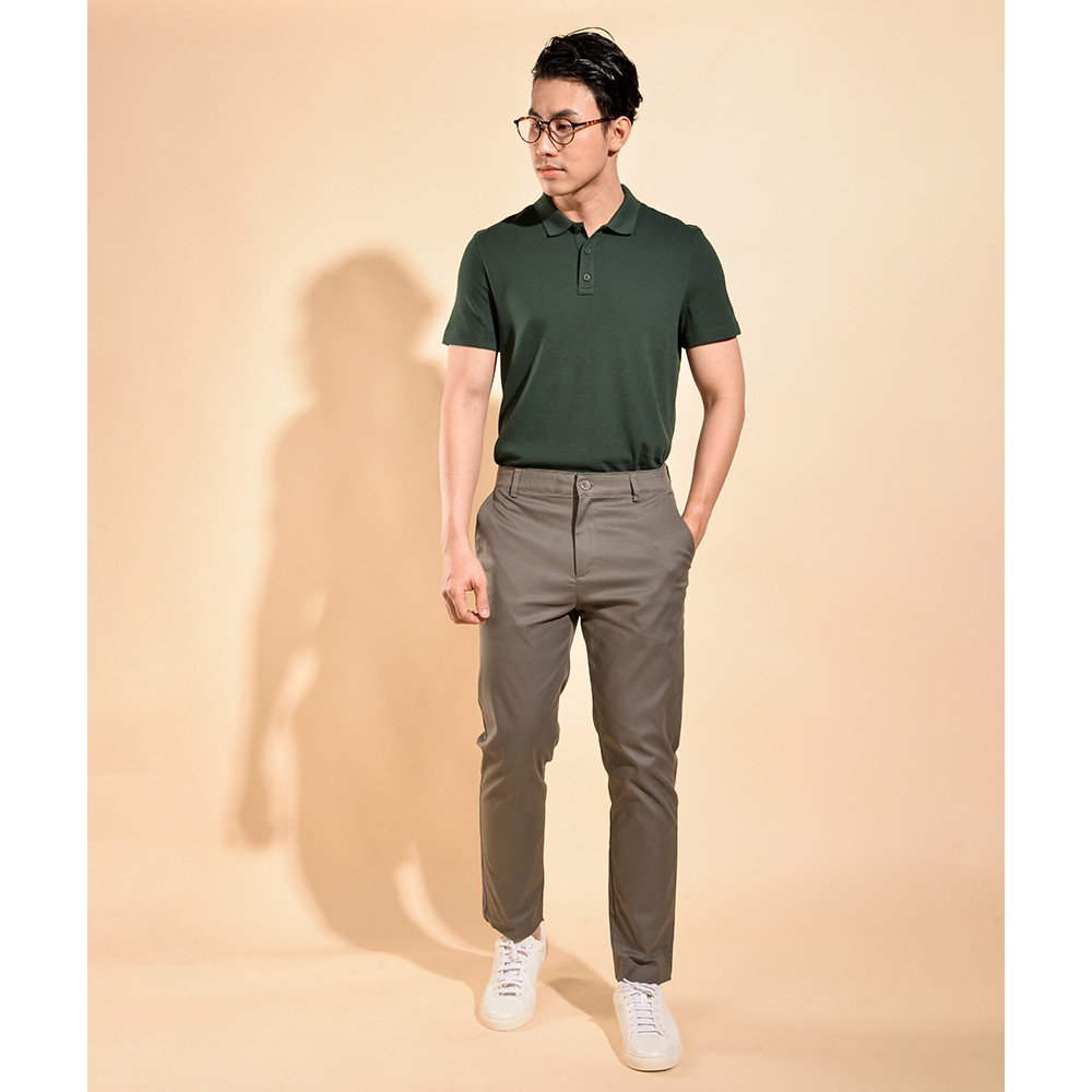 ROUTINE Quần kaki nam cotton co giãn 10F19PCA005 Castor gray