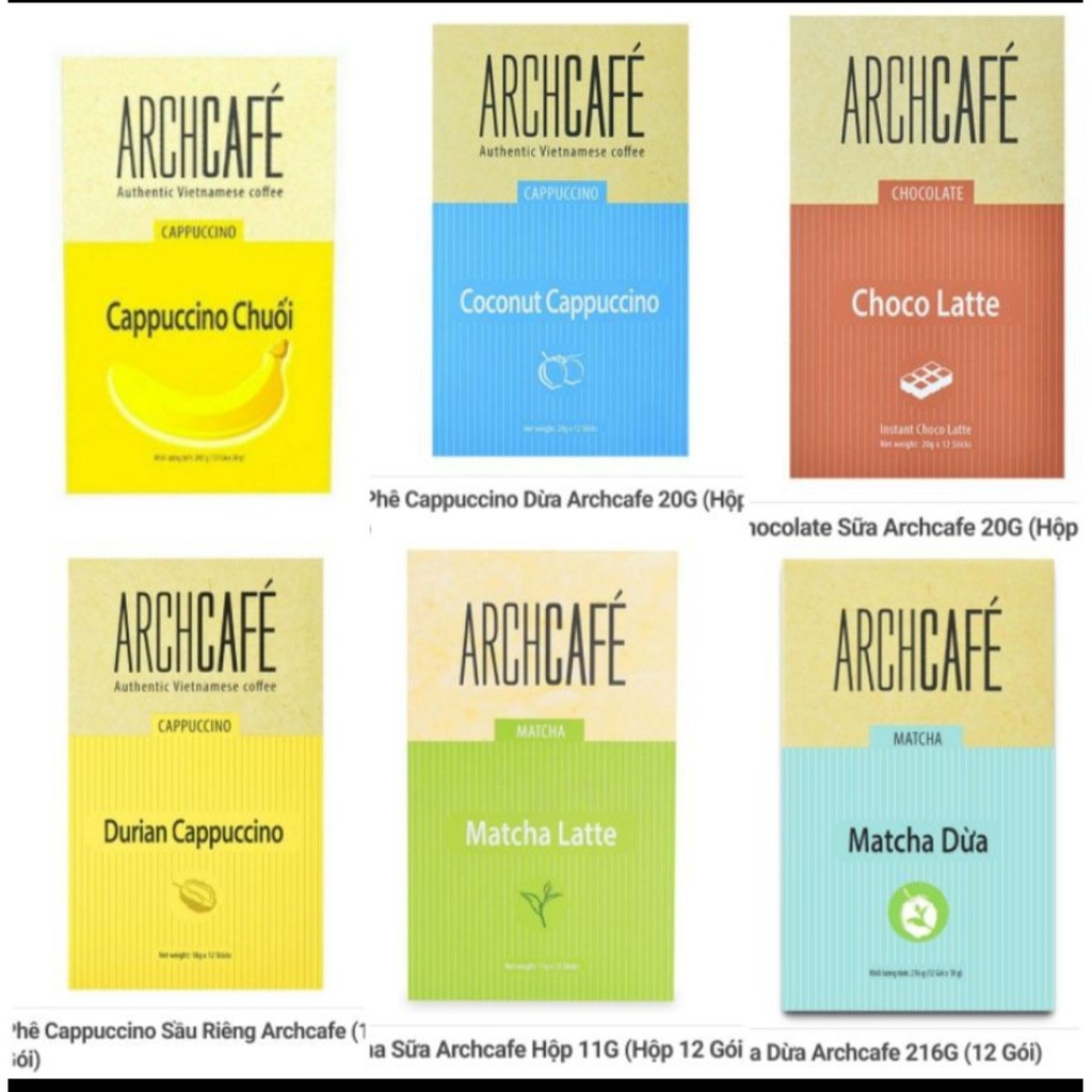 Cà phê Archcafe Cappuccino - Cafe hoà tan Archcafe đủ vị
