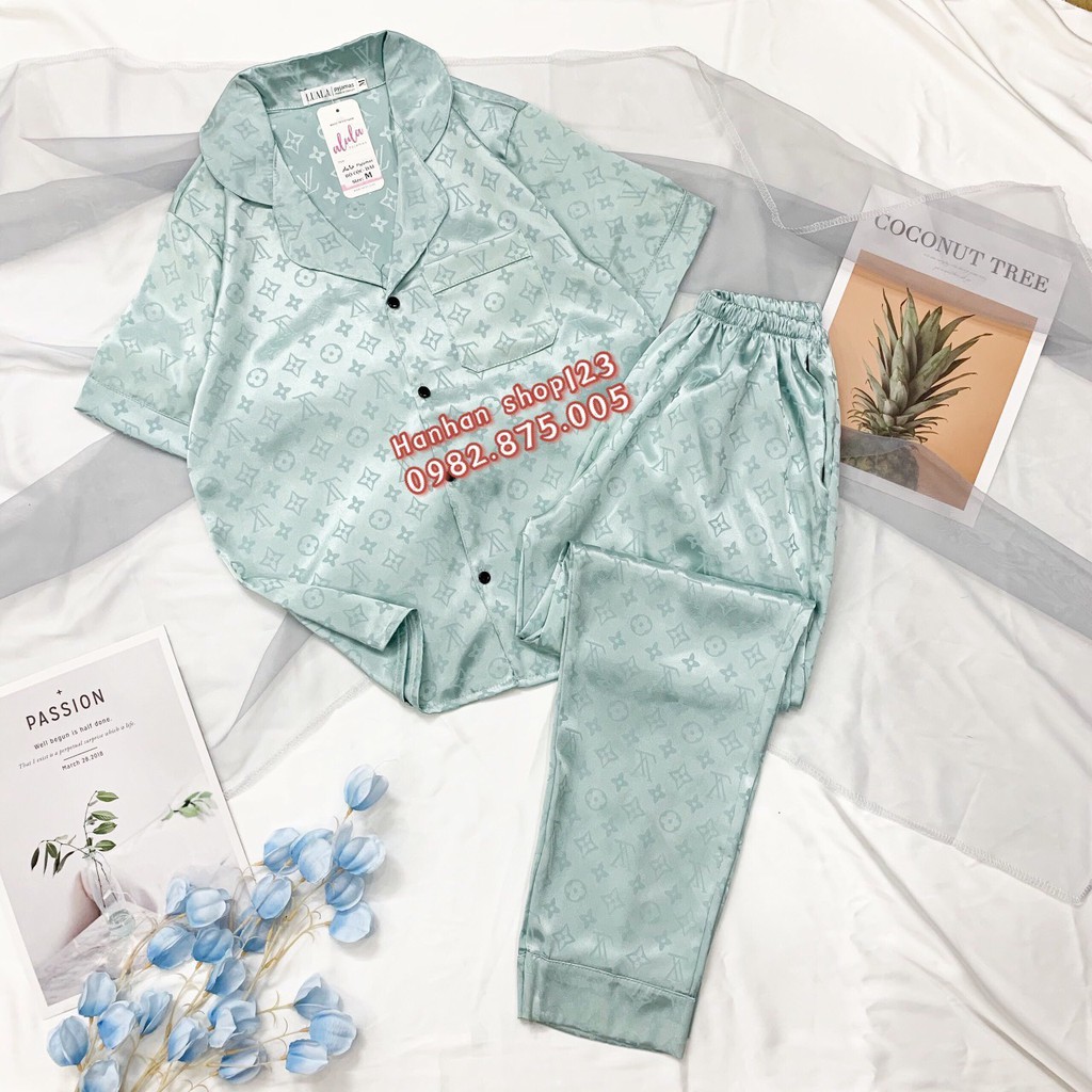 Bộ Đồ Pijama - Bộ Ngủ Cộc Tay Chất Lụa Gấm Hàng CC ( Video + Ảnh Thật ) | BigBuy360 - bigbuy360.vn