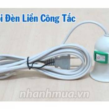đuôi đèn liền công tắc có dây 1m5