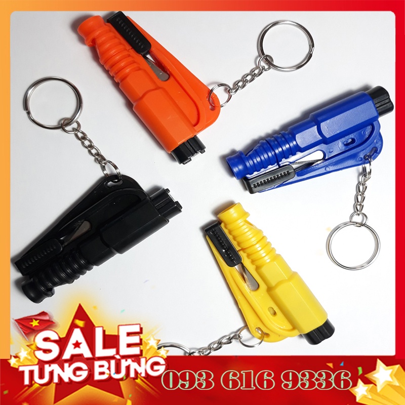 Búa thoát hiểm ⚡️𝐅𝐑𝐄𝐄 𝐒𝐇𝐈𝐏⚡️ đa năng 3 trong 1, Phá kính, Cắt dây, Còi báo động - slc.vn