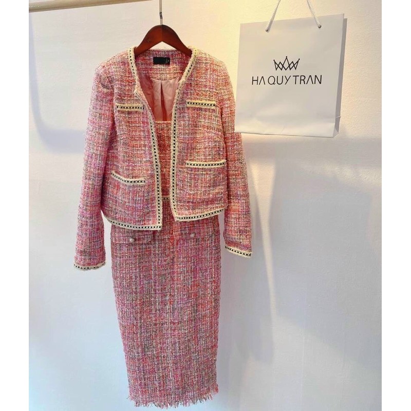 Set dạ 2 món kèm áo khoác vs váy body