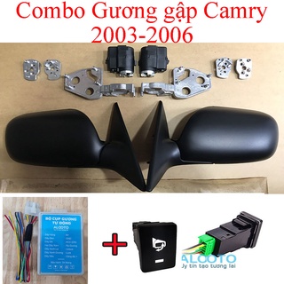 Gương gập camry 2003-2006 Bộ khung xương mô tơ  .Kèm bộ mudun khóa cửa tự cụp gương và công tắc gập gương