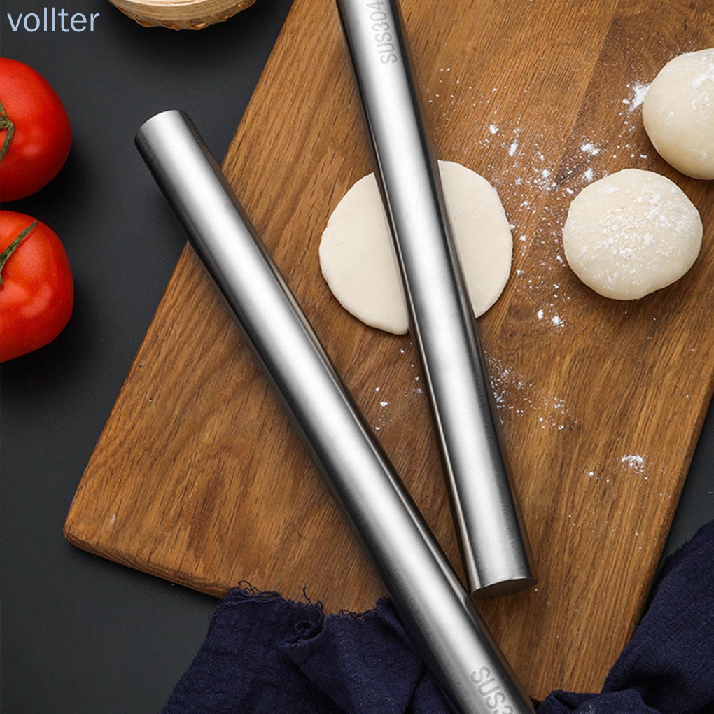 Cây lăn bột làm bánh 22cm bằng thép không gỉ 304 tiện lợi