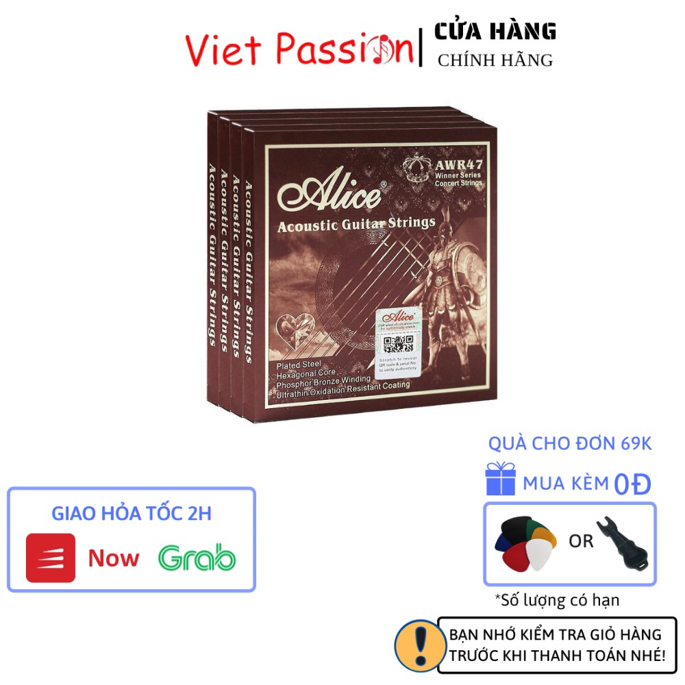 Dây đàn guitar acoustic Alice AWR47 chính hãng cao cấp Winner strings series size 11 SL Viet Passion