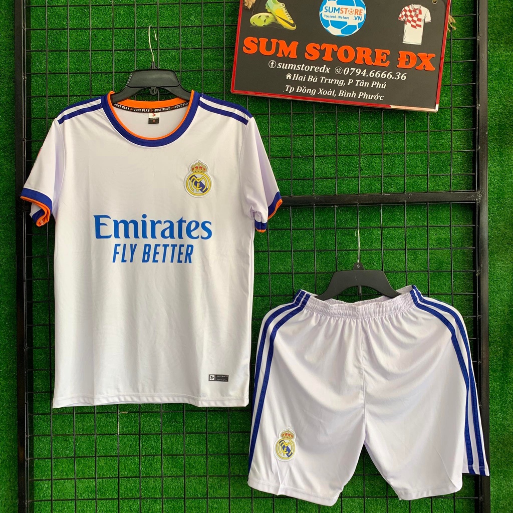 Áo Đá Banh Real Madrid Trắng 21 JP–Đồ Bóng Đá,Thể Thao Nam Nữ Mẫu Mới