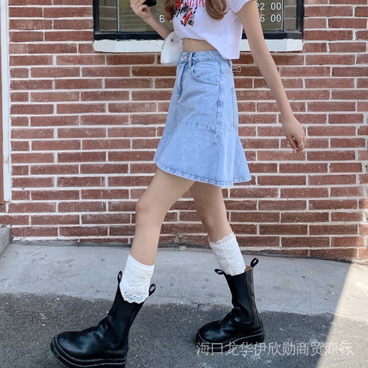 Chân Váy Đuôi Cá Lưng Cao Dáng Chữ a Trẻ Trung Năng Động