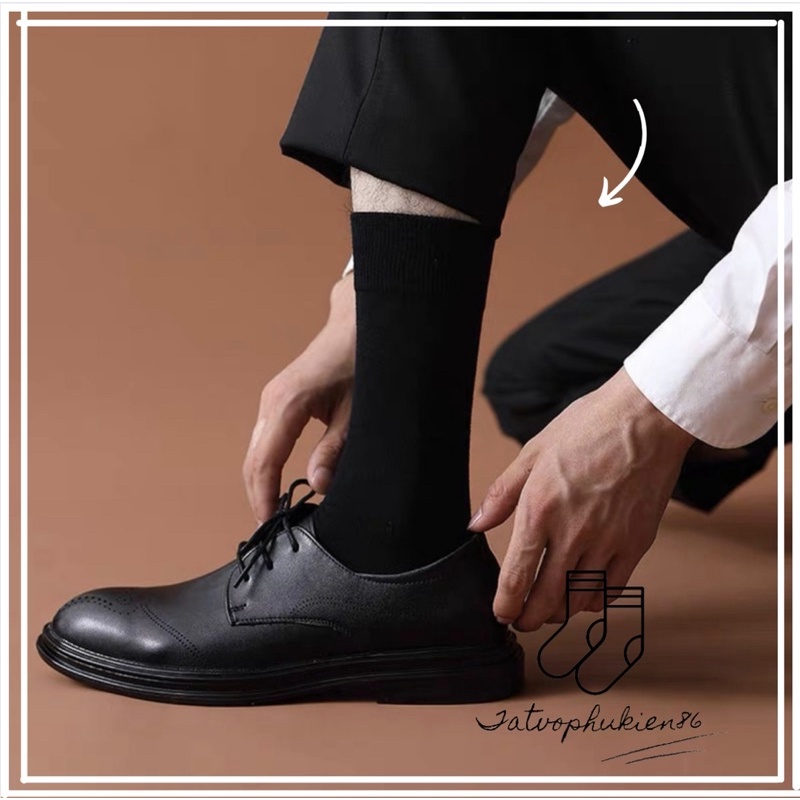 Tất nam cổ cao công sở🎁FREESHIP🎁 Vớ cổ cao -chất cotton mềm mịn nhiều màu đẹp lựa chọn