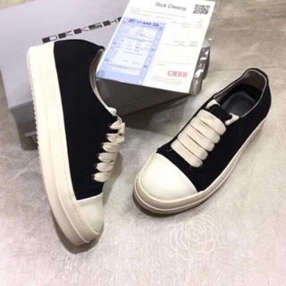 Giày Rich Owen đen cổ thấp đế có mùi thơm