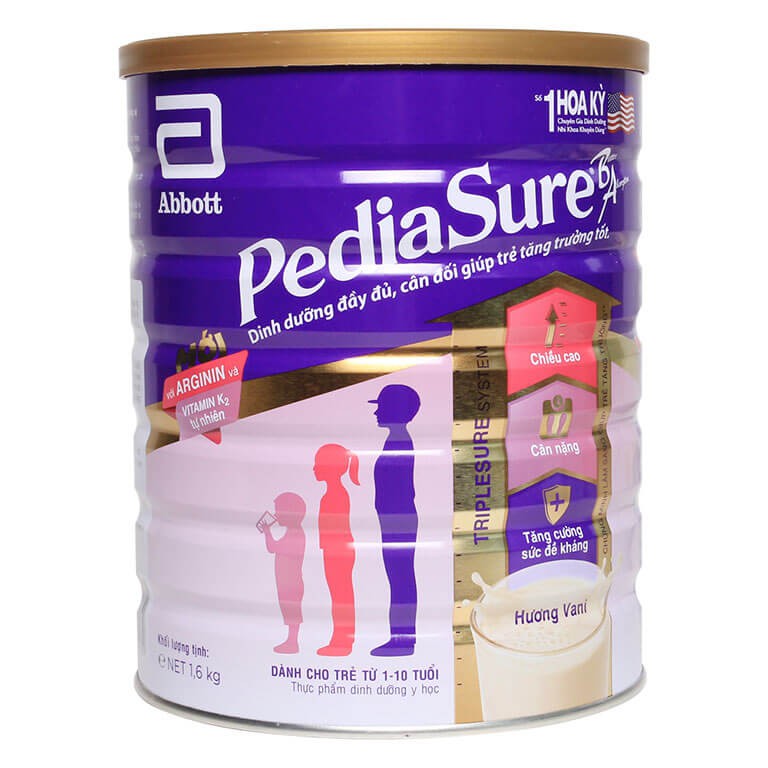 Sữa bột Pediasure BA hương vani  1,6kg date 2023 ( túi du lich be)