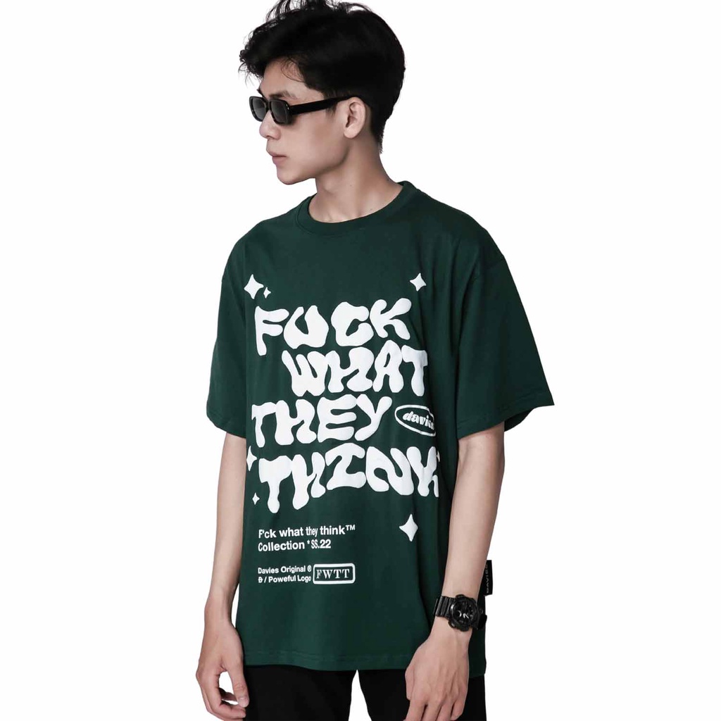 Áo phông nam nữ form rộng tay lỡ nhiều màu tee local brand DAVIES F*ck SS22| D28-T14