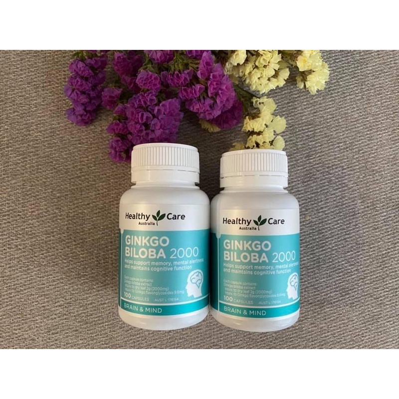 Bỗ Não Ginkgo Biloba Healthy care của Úc 100 Viên