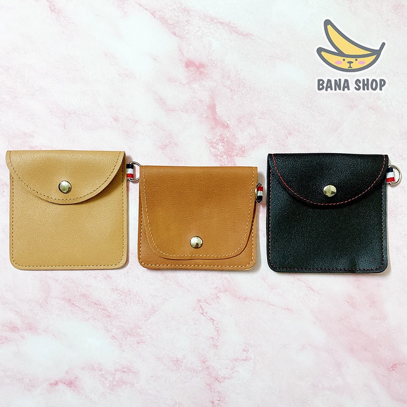 Túi da, vỏ bảo vệ hộp sạc đựng tai nghe không dây/ có dây, phụ kiện nhỏ gọn tiện dụng