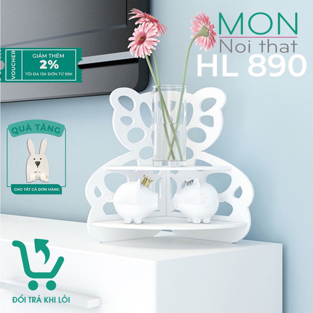 Kệ góc trang trí hình gấu xinh xắn để bàn trang điểm lắp ghép siêu chắc chắn tiết kiệm không gian
