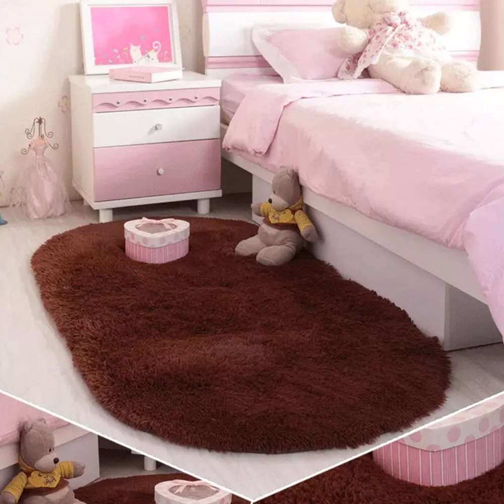 Thảm lông trải sàn mềm mại chống trượt cho phòng ngủ, phong tắm