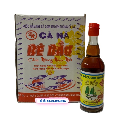 Nước mắm thượng hạng Cà Ná - Bé bầu (Thùng 6chai/500ml/chai)