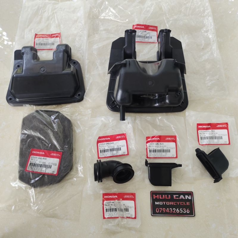 Bộ lọc gió Wave/Dream 100/Wave Thái 110/Future 1 Zin Honda chính hãng