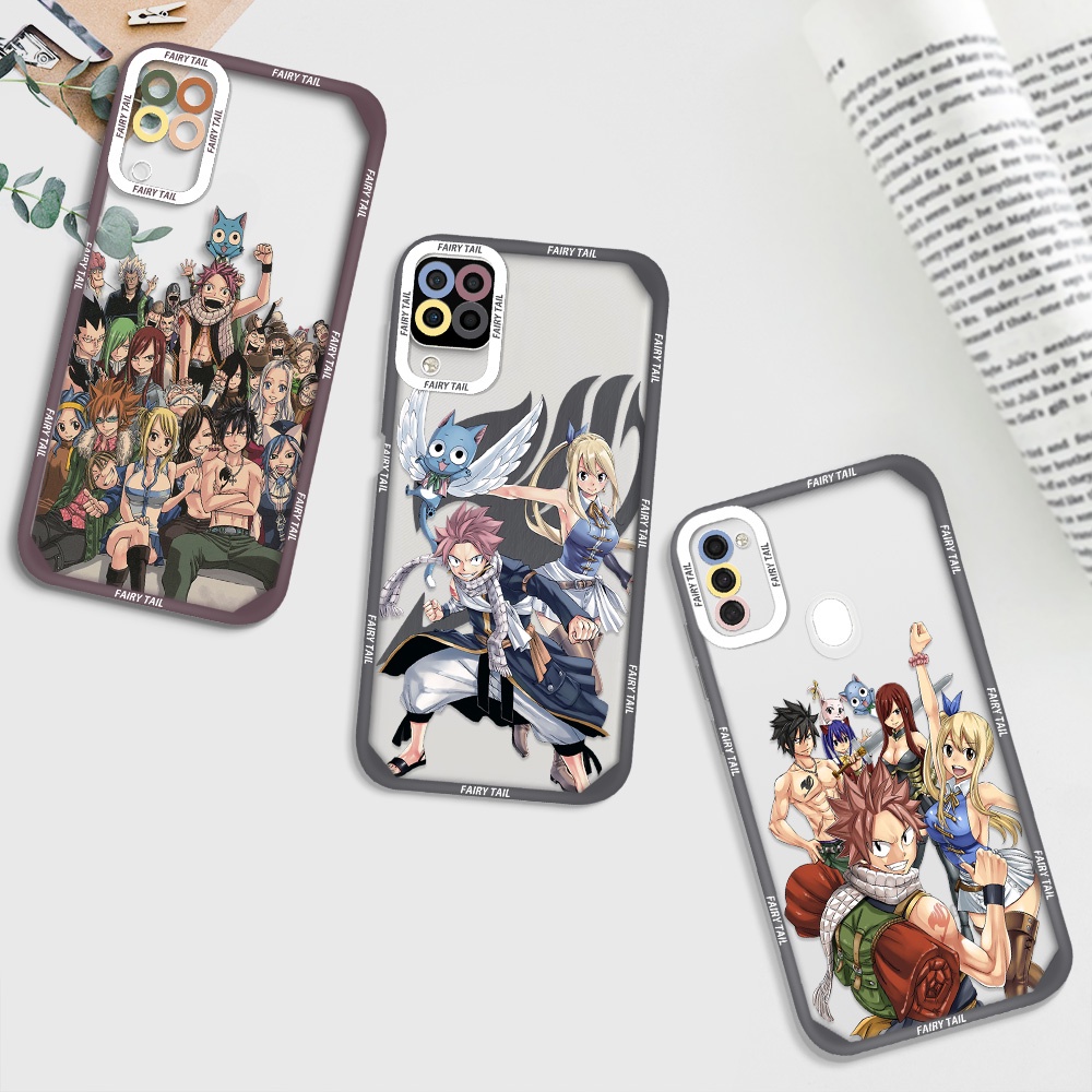 Ốp điện thoại silicone mềm anime Fairy Tail có dây đeo cho Samsung A12 A21S A32 4G A52S A53 5G A72 S22 Plus