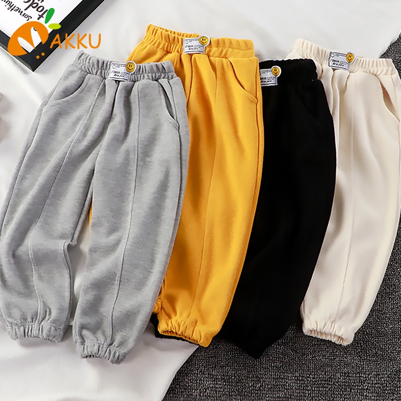 Quần Dài Thể Thao Dệt Kim Thời Trang Xuân Thu Năng Động Cho Bé