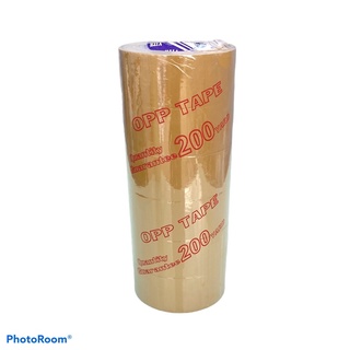 Băng keo đục 200yard, lõi giấy 3mm,lốc 6 cuộn nặng 1800gram