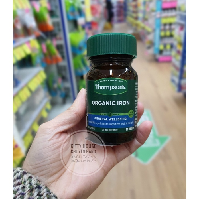 THOMPSON’S ORGANIC IRON LỌ 30 VIÊN CHÍNH HÃNG