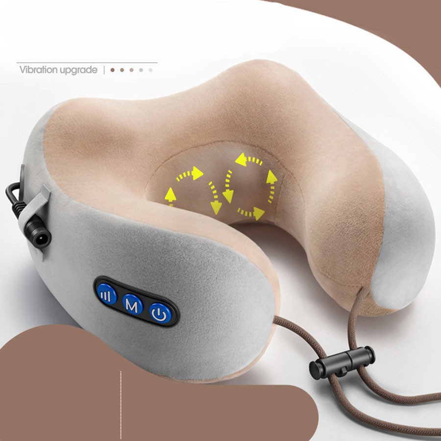 GỐI CHỮ U MASSAGE, GỐI TỰA CỔ, TỰA ĐẦU CHỮ U CÓ MASSAGE, DÙNG TRÊN Ô TÔ, VĂN PHÒNG