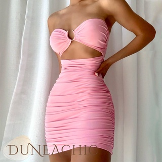 Đầm DUNEA trễ vai xếp ly kiểu dáng quyến rũ dành cho nữ