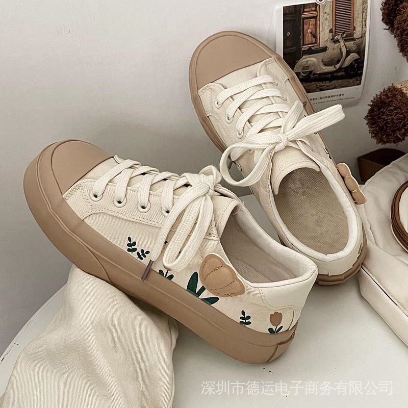 Giày Thể Thao Vải Canvas Đế Bằng Phong Cách Hàn Quốc Thời Trang Mùa Hè Mới 2023