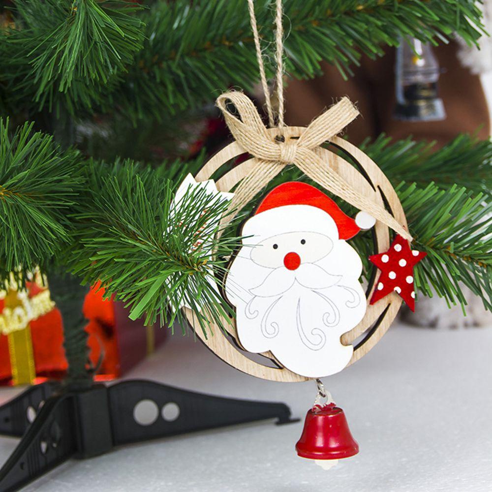 ZAIJIE24 Phụ Kiện Treo Trang Trí Giáng Sinh Bằng Gỗ Hình Người Tuyết DIY