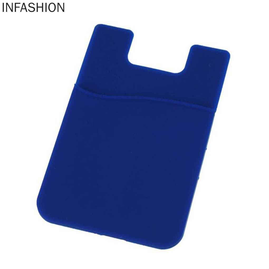 Túi Đựng Thẻ Sticker Dán Chất Liệu Silicon Nhiều Màu Tùy Chọn Tiện Dụng
