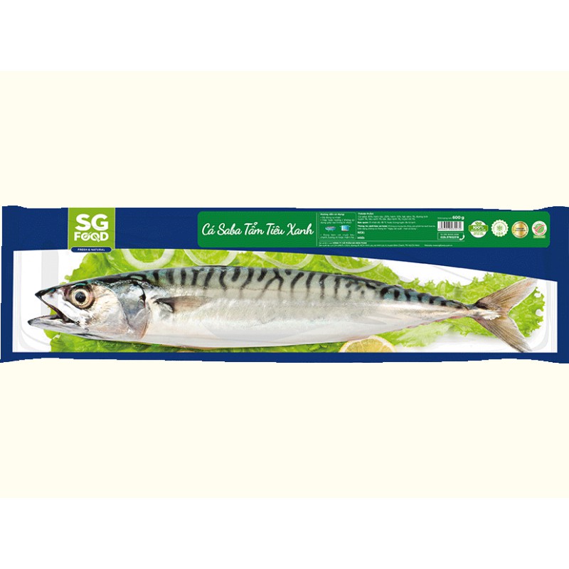 Cá saba tiêu xanh SGF 600g