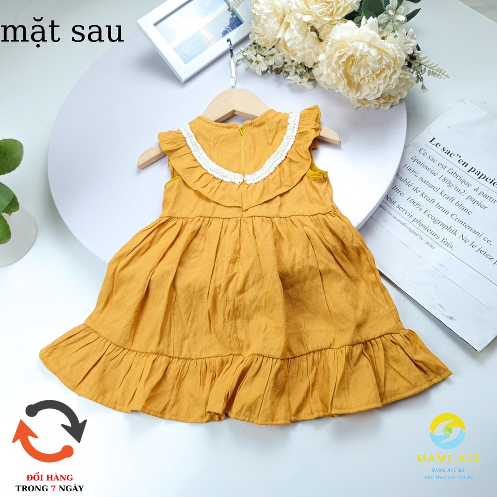 váy xinh cho bé gái 1-5 tuổi, vải linen siêu đẹp, Hàng Quảng Châu cao cấp,Mamikid