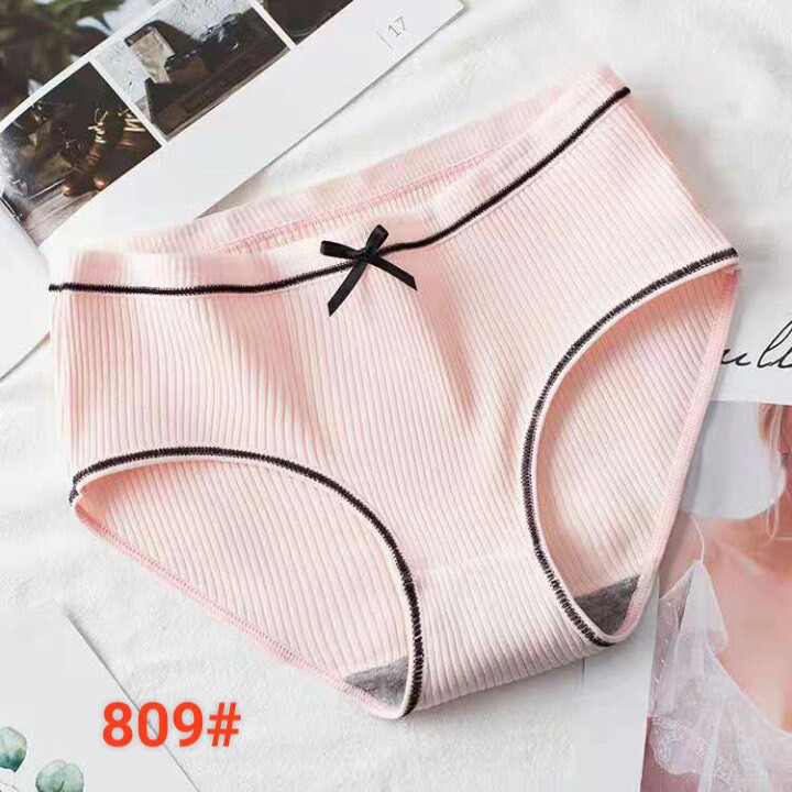 QUẦN LÓT NỮQUẦN TĂM GÂN ĐÍNH NƠ KHÁNG KHUẨN HỌA TIẾT XINH XĂN KÈM TÚI ZIP