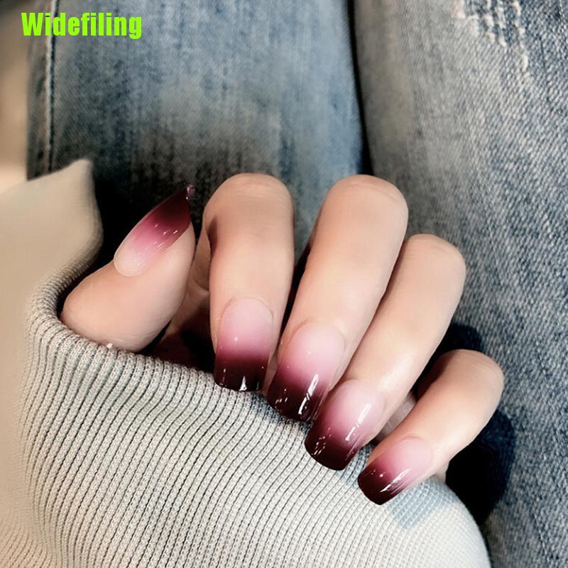 Set 24 Móng Tay Giả Màu Gradient Độc Đáo