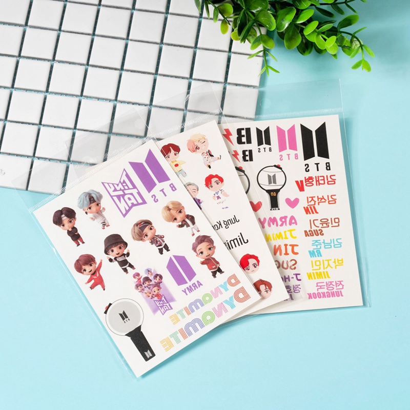 Hình xăm dán chống nước họa tiết BTS độc đáo sáng tạo