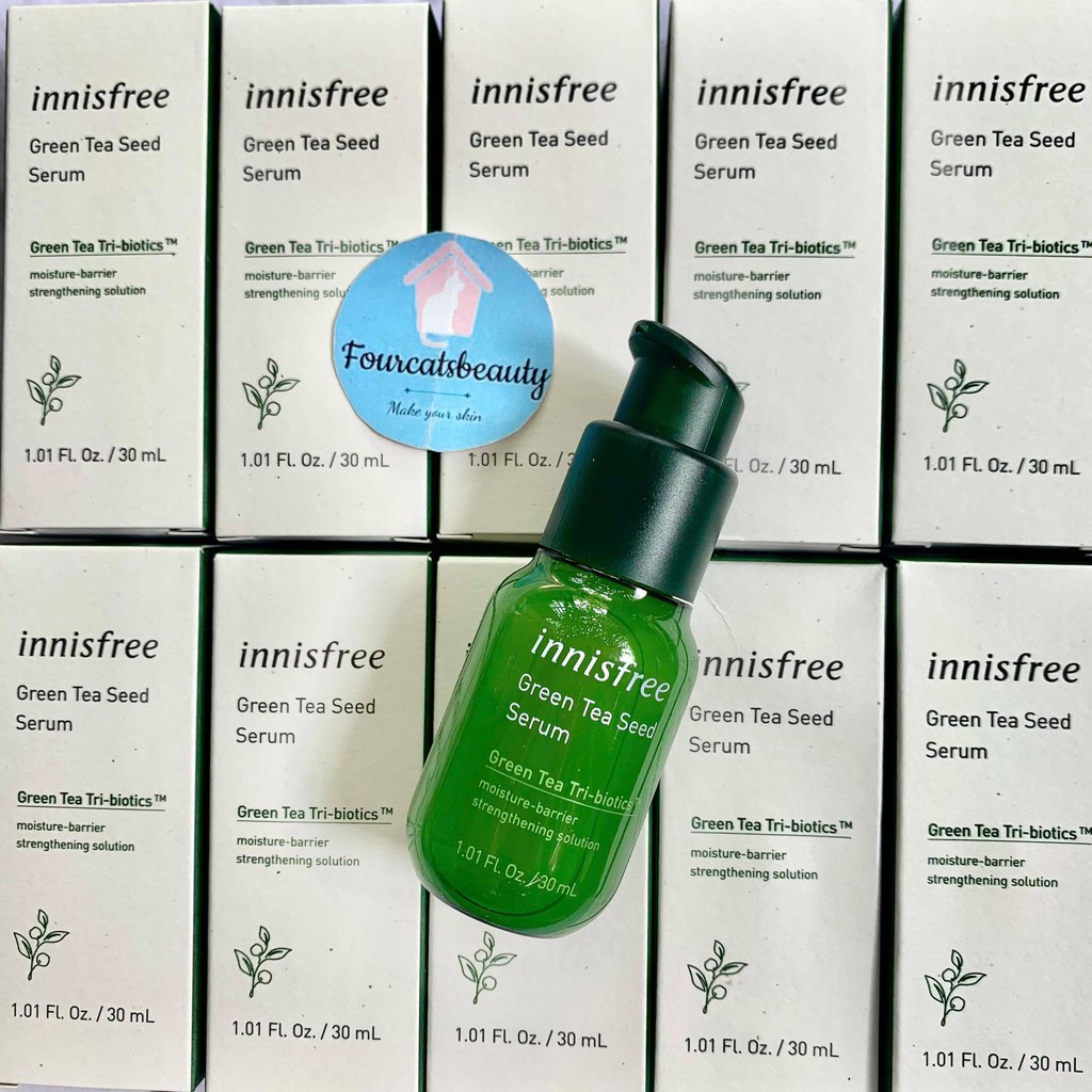 Tinh Chất Dưỡng Ẩm Sâu, Phục Hồi Da Mụn Innisfree Green Tea Seed Serum 80ml