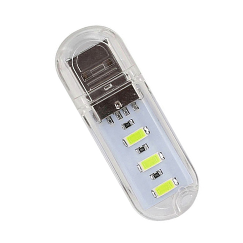 Đèn ngủ LED USB 3 hạt 3000K 7000K cắm laptop / máy tính bàn