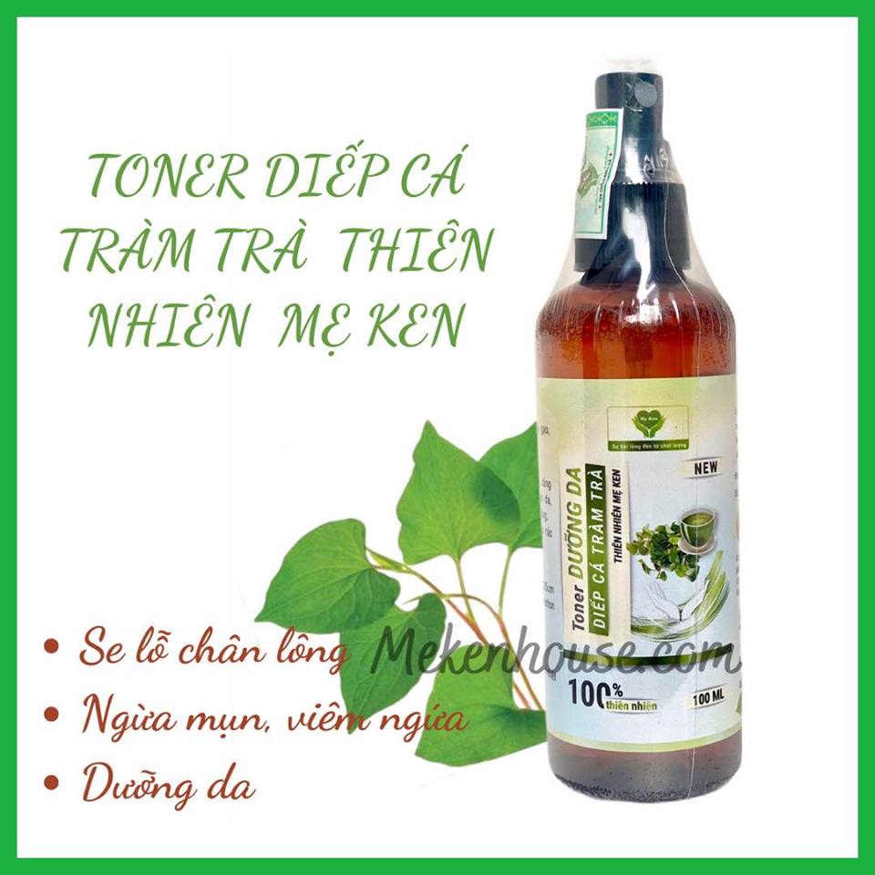 Toner Diếp Cá Tràm Trà Mẹ ken 100ml, Tốt Cho Da Dầu Mụn, Se Nhỏ Lỗ Chân Lông, Da Sáng Mụn Ngăn Lão Hóa
