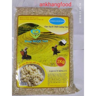 Gạo lứt trắng Séng Cù Điện Biên túi 2kg Ankhangfood