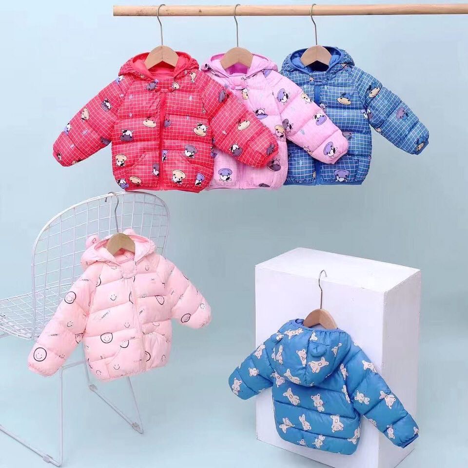 Aó khoác phao siêu nhẹ phom nhí bé trai -bé gái size 80-120(1-5 tuổi)