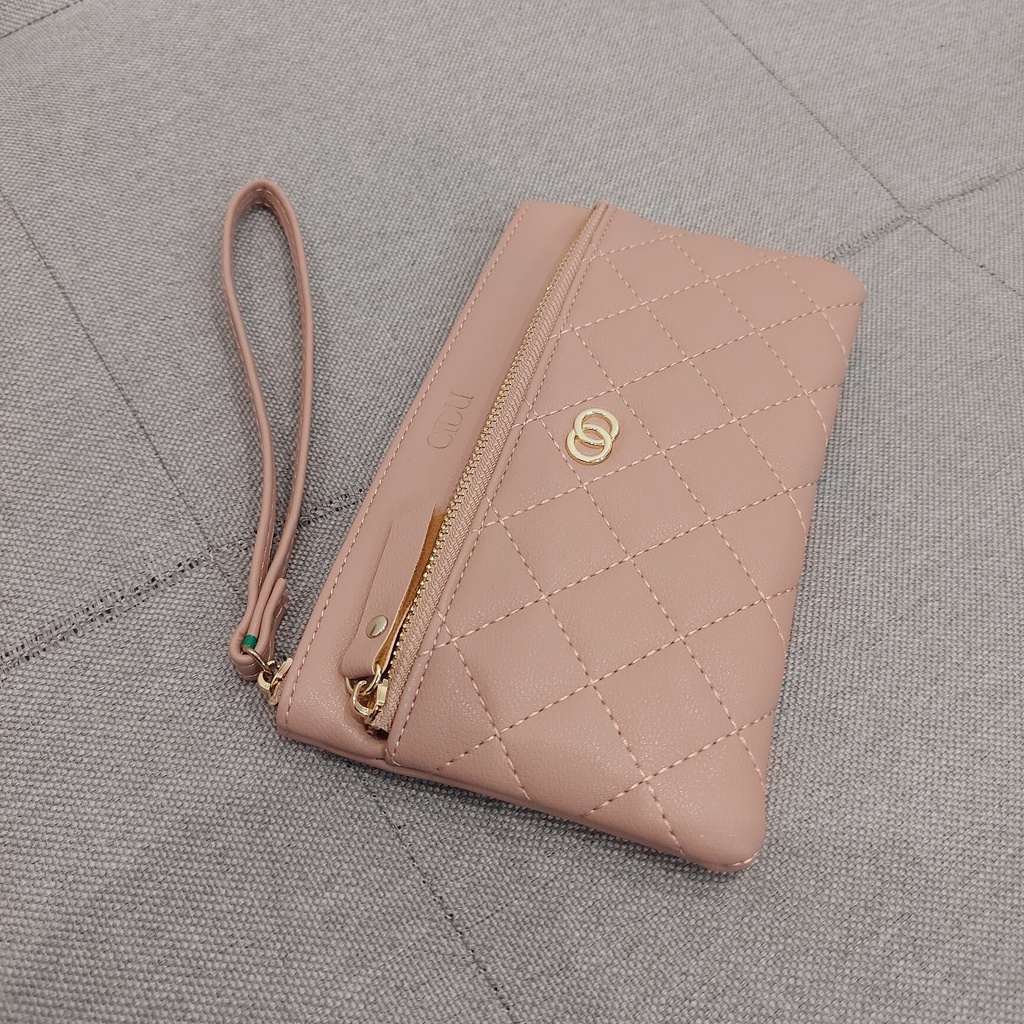 Ví Nữ Khóa Kéo Họa Tiết Hình Thoi Cidu Vn08