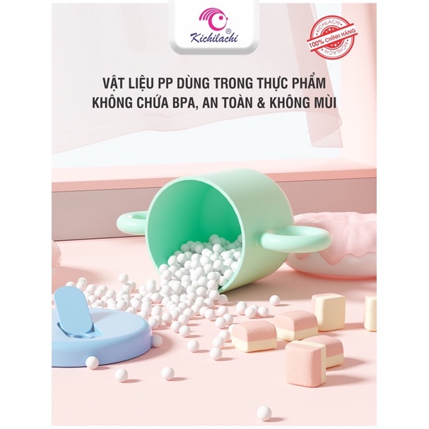 Cốc Tập Hút, Tập Uống Baby Milk Cup Kichilachi Tai Voi Vừa Tập Hút Vừa Tập Uống Cho Bé Dung Tích 240ml