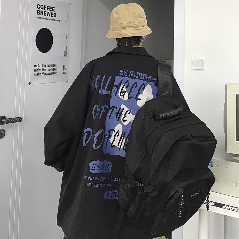 [Mã SKAMCLU7 giảm 10% tối đa 50K đơn 0Đ] Áo khoác dù sơmi unisex cardigan form rộng DAOFENG nam nữ ulzzang Wind | BigBuy360 - bigbuy360.vn