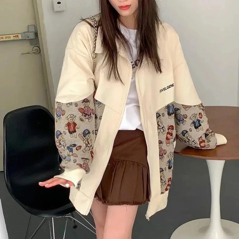 [ miễn phí giao hàng ] áo khoác bomber nam nữ hai màu phối hoạ tiết siêu hit hot năm 2021 hàng quảng châu cao cấp | BigBuy360 - bigbuy360.vn