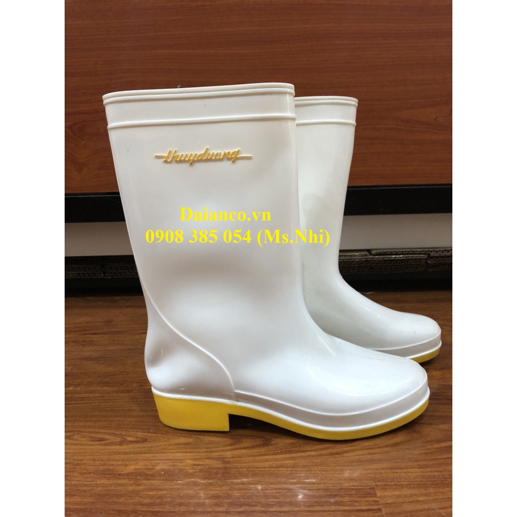 Ủng Nhựa/ Ủng công Nhân Thùy Dương- Màu Trắng Vàng - 287 (Kèm Hình Thật) | BigBuy360 - bigbuy360.vn
